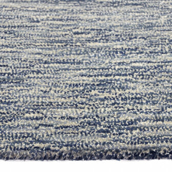 Wollen vloerkleed Wales blauw grijs