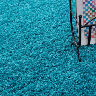 Turquoise vloerkleden Adriana Shaggy  1500/AY Turquoise