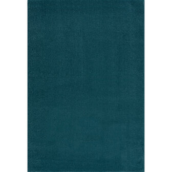 Effen vloerkleed Boston blauw 9505