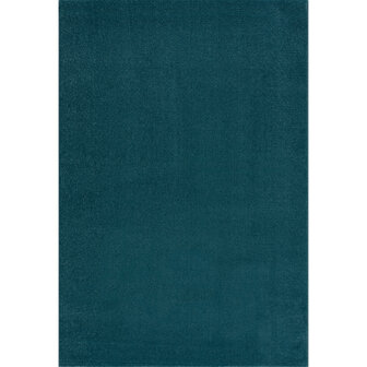 Effen vloerkleed Boston blauw 9505