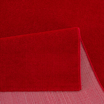 Effen vloerkleed Boston rood 9503