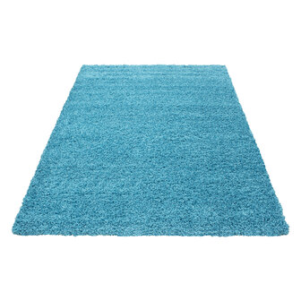 Turquoise hoogpolig vloerkleed Fair 4000/AY Turquoise