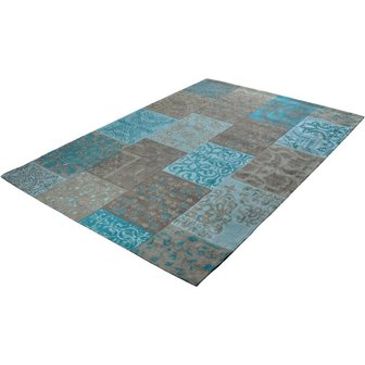 Patchwork vloerkleed Dalyan Patch Vintage Turquoise 