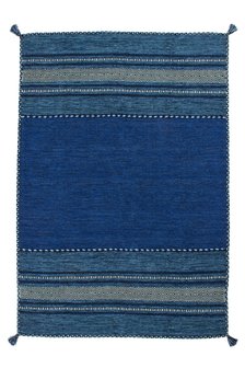 Katoen tapijt Aziata 335 Blauw