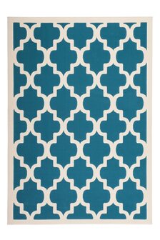 Turquoise modern tapijt Manoa Turquoise