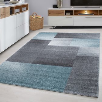 Modern vloerkleed Luciana 1810 kleur blauw