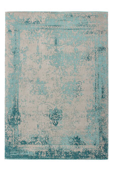 Geweven vintage vloerkleed Vintage Plus Turquoise