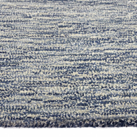 Wollen vloerkleed Wales blauw grijs