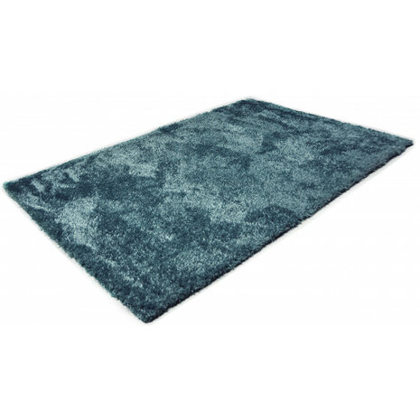 Hoogpolig vloerkleed Tresor L.Blauw