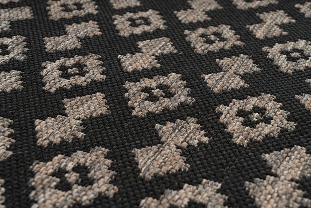 Vloerkleed Ethna zwart 700