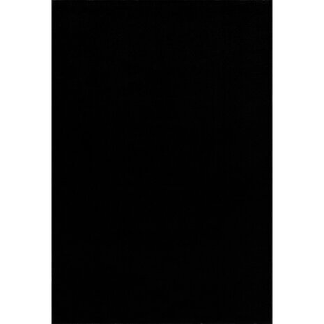 Effen vloerkleed Boston zwart 9503