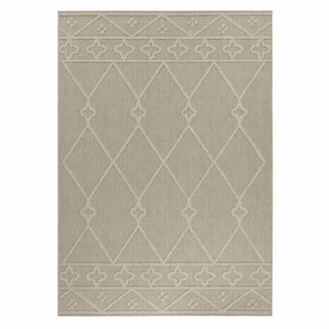 Binnen en buiten vloerkleed Flora beige 4955