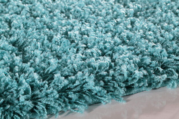 Turquoise hoogpolig vloerkleed Fair 4000/AY Turquoise