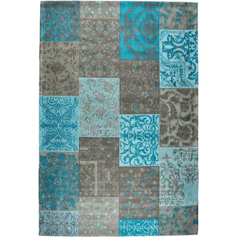 Patchwork vloerkleed Dalyan Patch Vintage Turquoise 