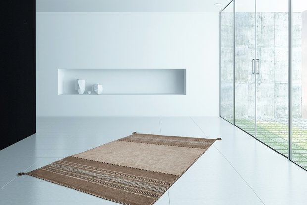 Vloerkleed katoen Aziata 335 Beige