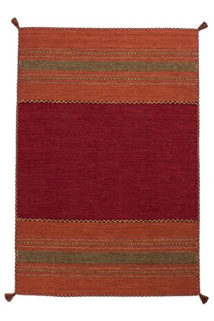 Katoen vloerkleed Aziata 335 Rood
