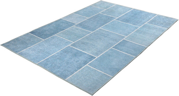 Turquoise tapijt Novum 97468  