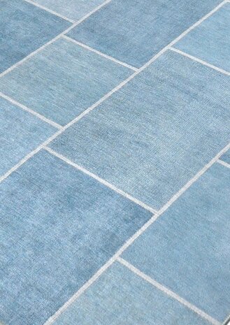 Turquoise tapijt Novum 97468  