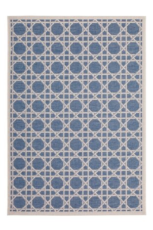 Vloerkleed Elba blauw - ivoor