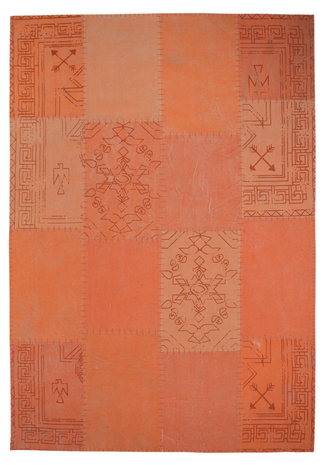 Patchwork vloerkleed Lira Multicolor oranje