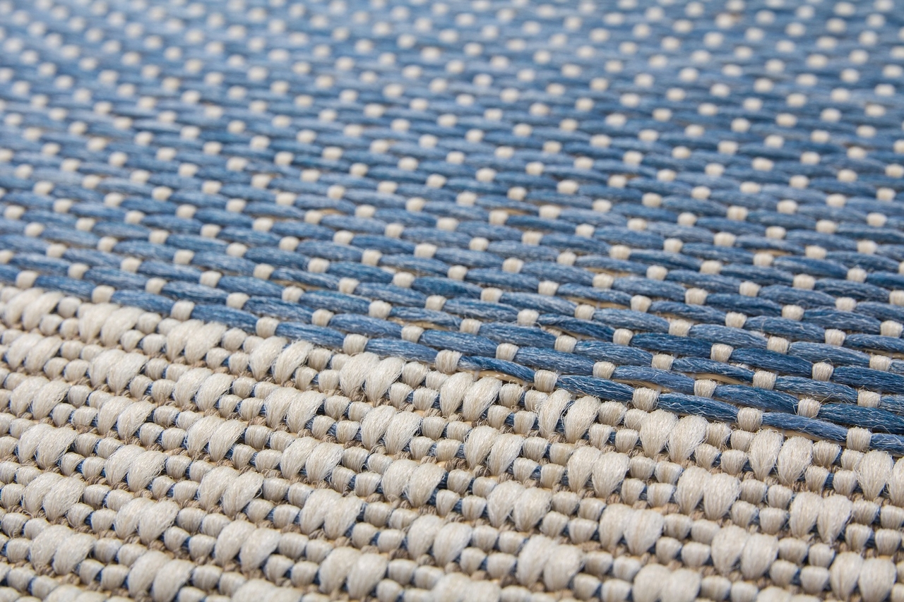 Stijgen Certificaat Gevlekt Blauw gestreept vloerkleed- Gestreepte tapijten en karpetten -  tapijtenwebshop